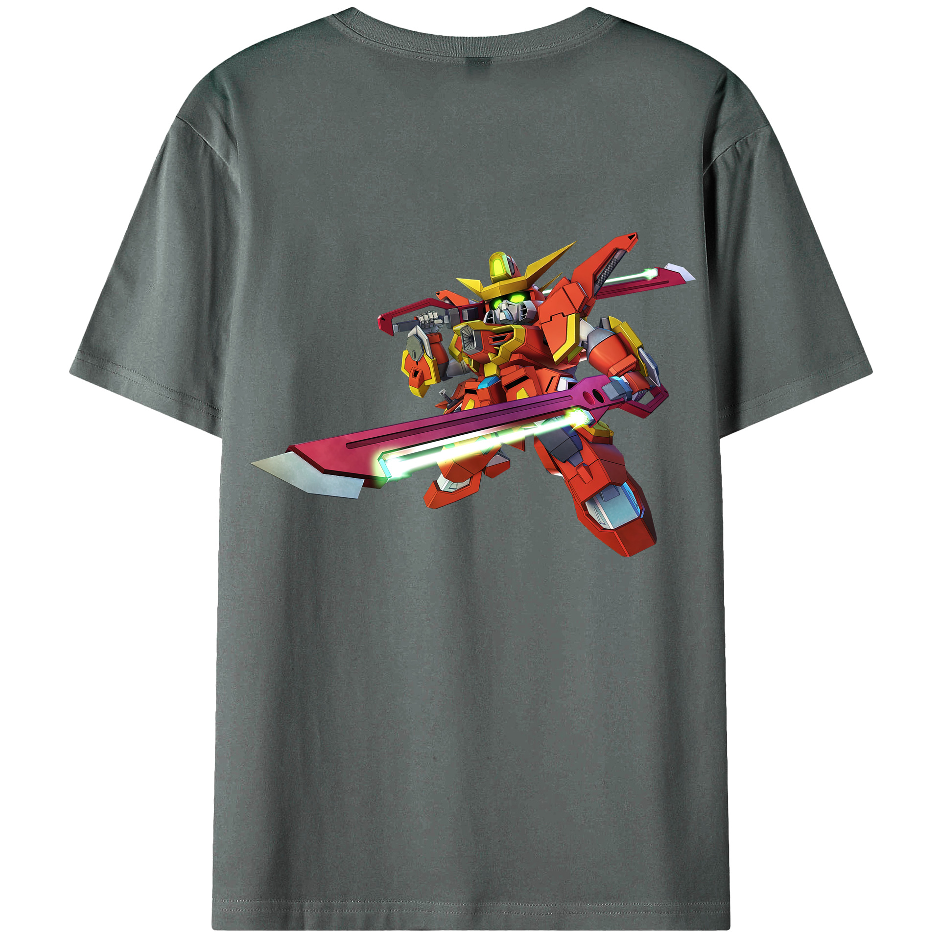 （画像用） 機動戦士ガンダム Mobile Suit Gundam 綿100％半袖Tシャツ（背面プリント）